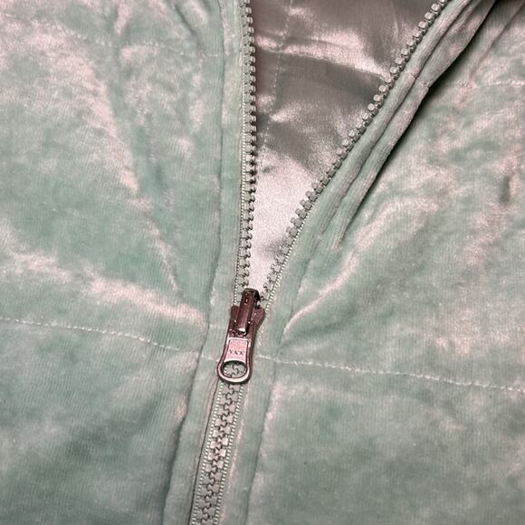 NWT $79 Susan Bristol Full Zip Vest Soft Seafoam Green Velour Petite XL Warm - Picture 9 of 16
